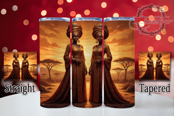 3D African American Woman Tumbler Wrap