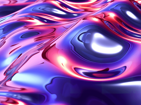 3D Liquid Gradient Chrome Background