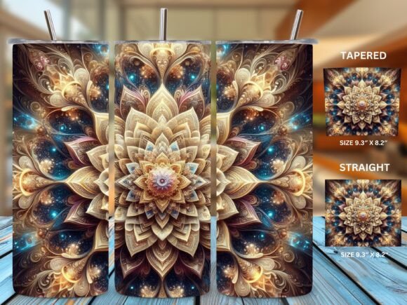 3D Mandala Tumbler Wrap: Elevate Your Drinkware with Digital Art