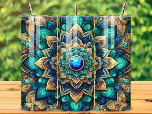 3D Mandala Tumbler Wrap Sublimation V.1