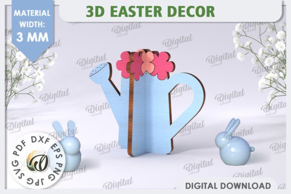 3D Spring Decor Laser Cut. Home Decor