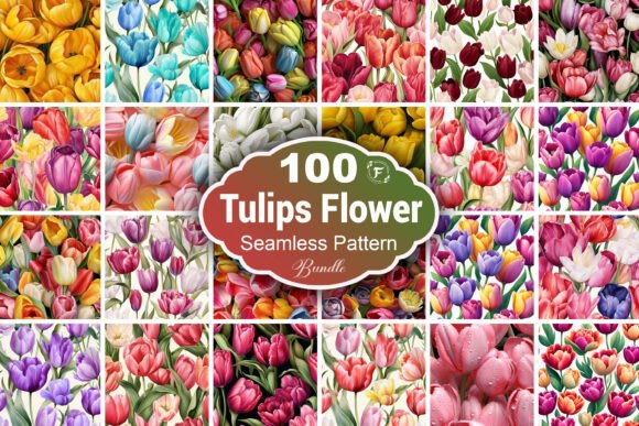3D Tulips Flower Seamless Pattern: A Practical Resource for Digital and Physical Design