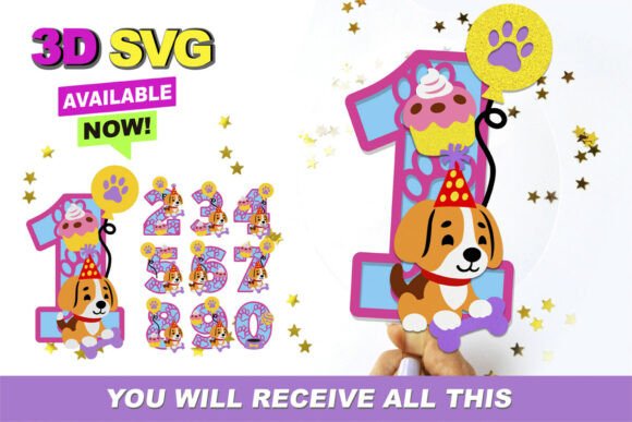 Beagle Numbers 3D SVG: Elevate Your Design Projects