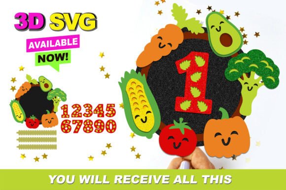 Evaluating the Cute Vegetable Cake Topper 3D SVG for Crafting Projects