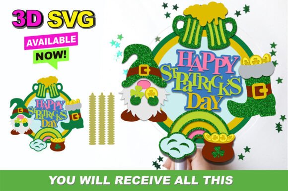 Transform Your Celebrations with the St Patrick s Day Cake Topper 3D SVG