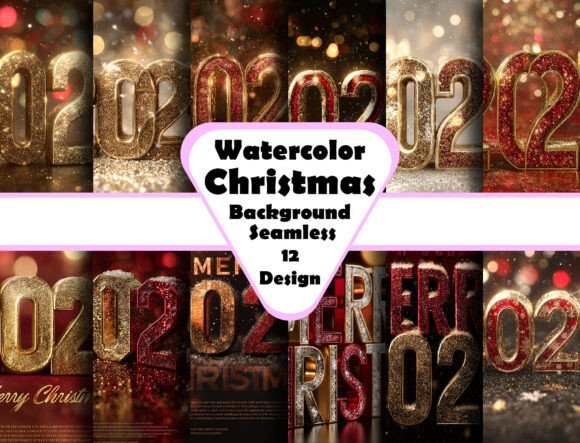 Transform Your Holiday Creations with Luxury Christmas 3D Backgrounds and Watercolor Bundles